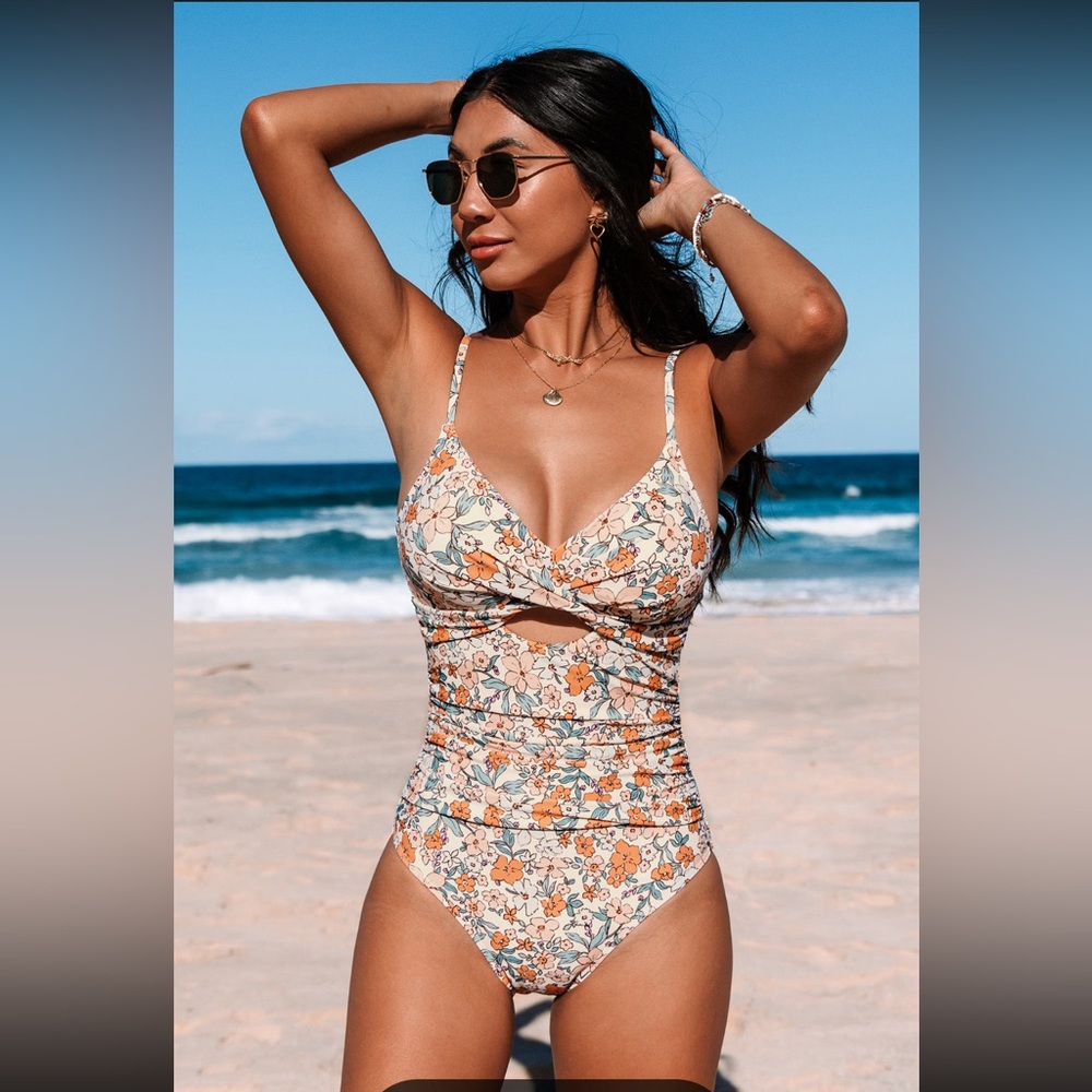 Floral Cutout Swimsuit